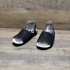 JBU by Jambu Pixie Black Suede Perforated Sandal Women's Size 7.5